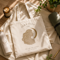 Aura Flow Co. "You Are the Energy You Attract" Cotton Canvas Tote Bag