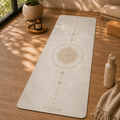 Neutral Boho Alignment Yoga Mat | Premium Non-Slip Rubber Yoga Mat