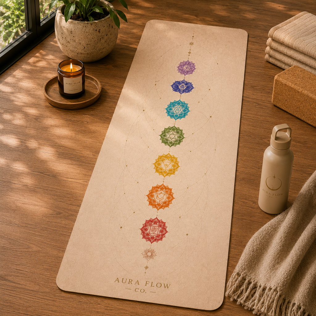 Chakra Alignment Yoga Mat | Premium Non-Slip Rubber Yoga Mat