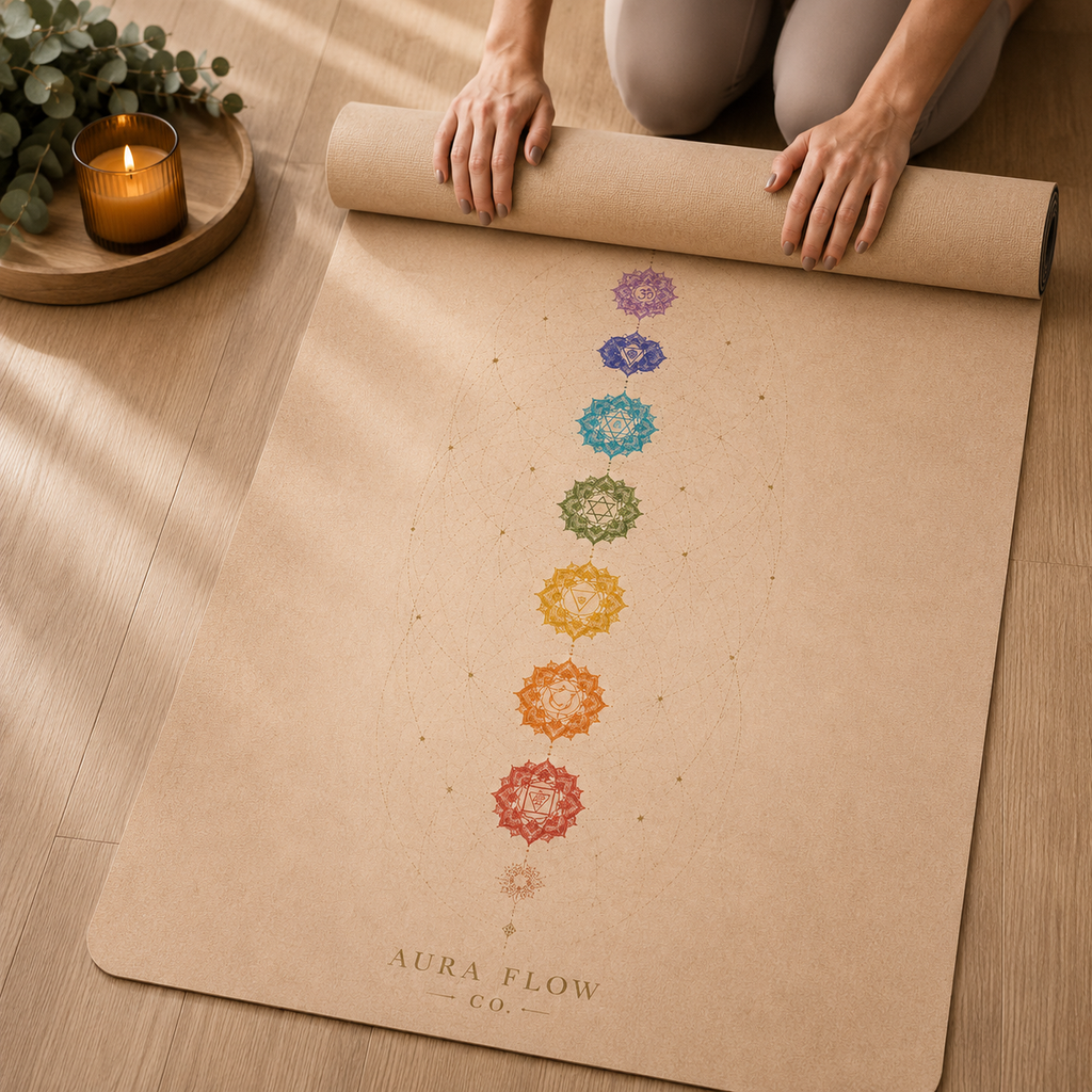 Chakra Alignment Yoga Mat | Premium Non-Slip Rubber Yoga Mat