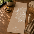 Neutral Lotus Yoga Mat | Premium Non-Slip Natural Rubber Yoga Mat