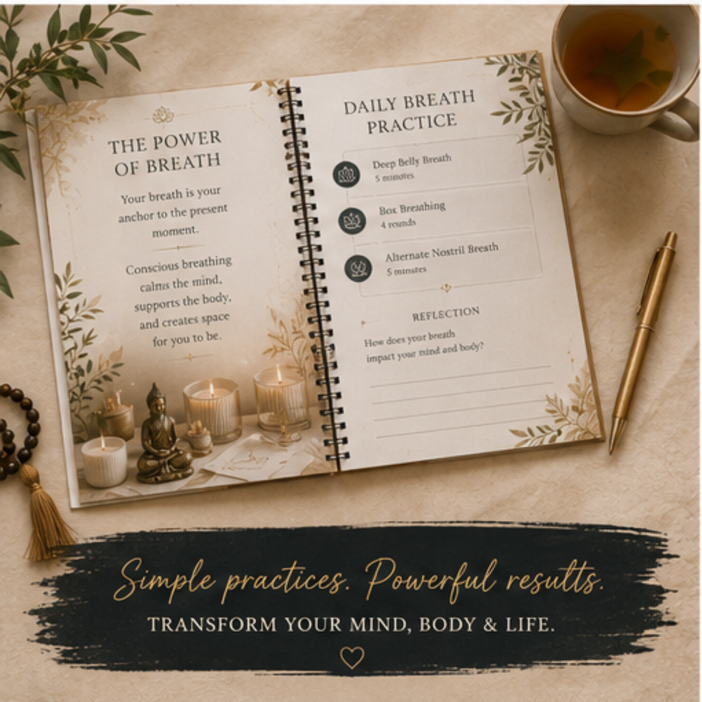 The Yoga & Mindfulness Guide | Digital Wellness Journal & Mindfulness Workbook | Printable Self-Care Planner | PDF Download