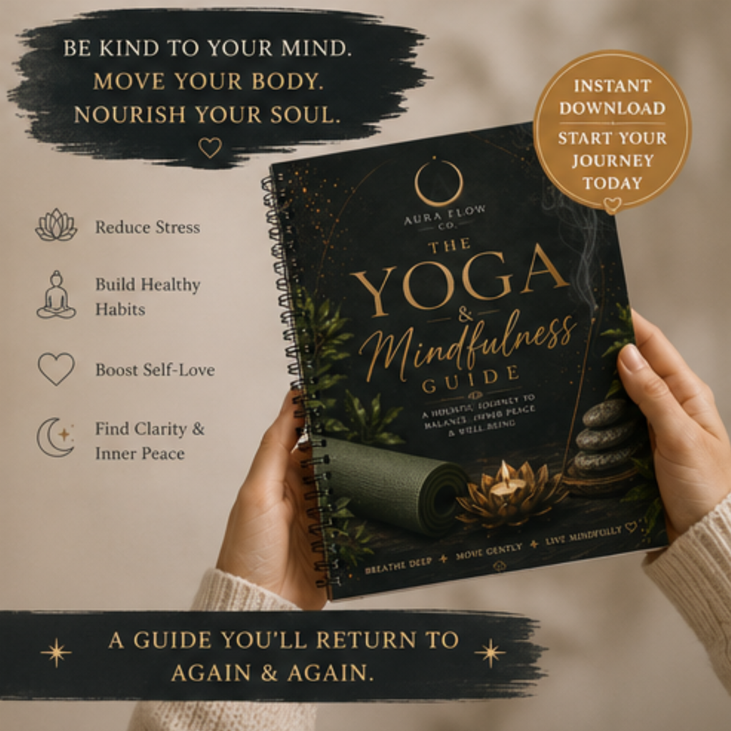 The Yoga & Mindfulness Guide | Digital Wellness Journal & Mindfulness Workbook | Printable Self-Care Planner | PDF Download