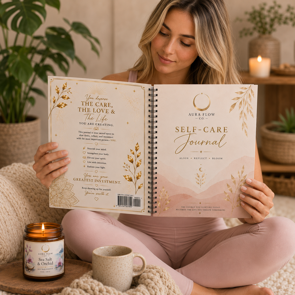 Aura Flow Co. Self-Care Journal Printable Planner | PDF Download