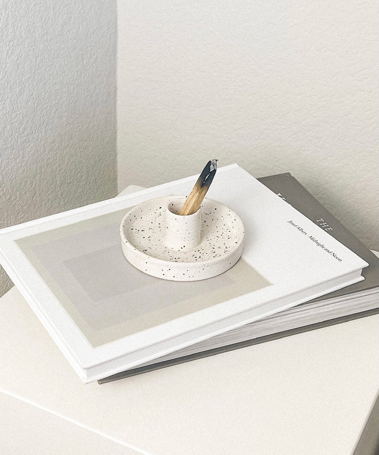 Palo Santo Holder - White