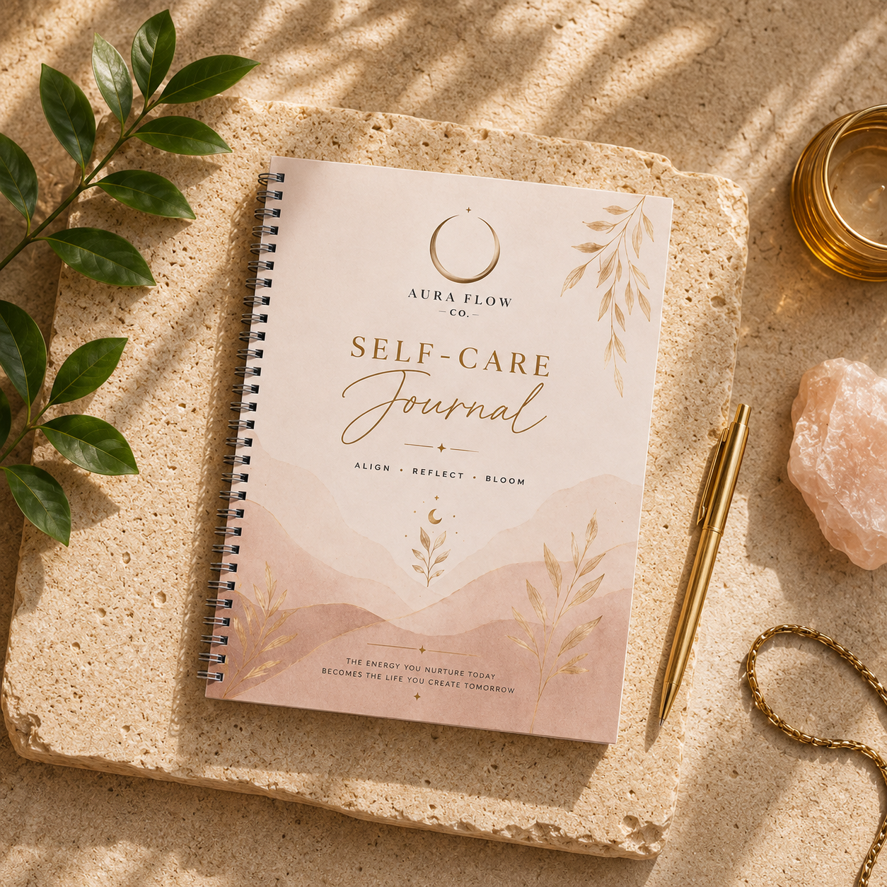 Aura Flow Co. Self-Care Journal Printable Planner | PDF Download