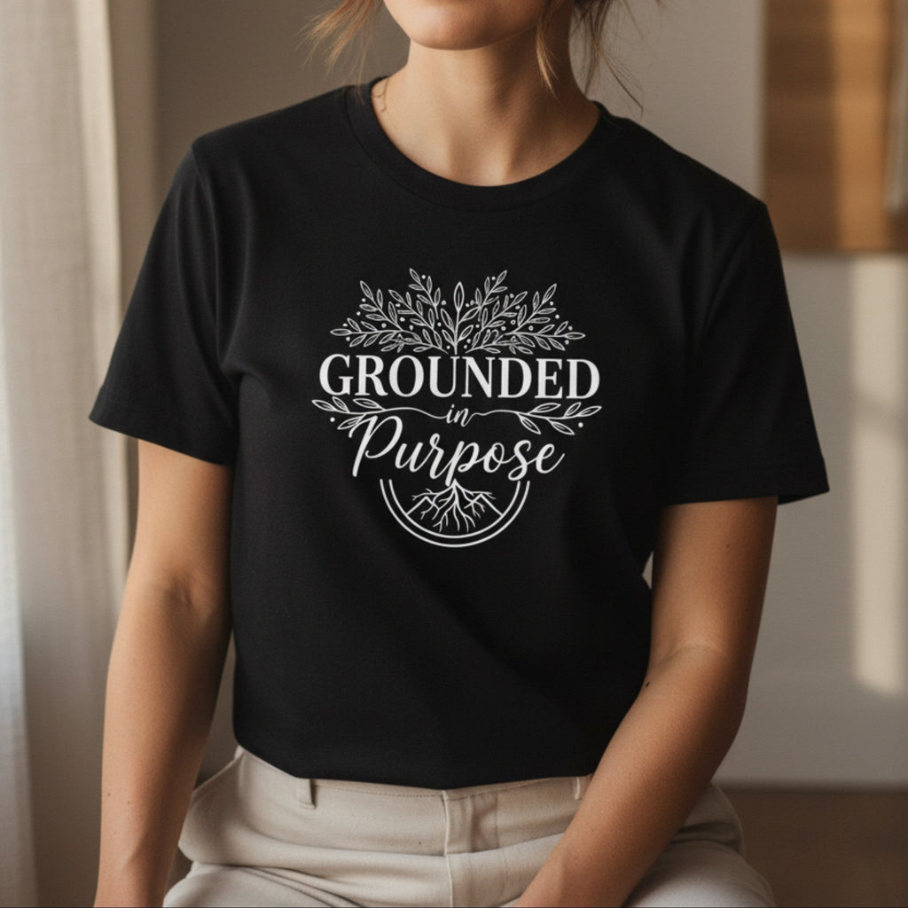 Grounded In Purpose T-Shirt | Spiritual Gift for Women